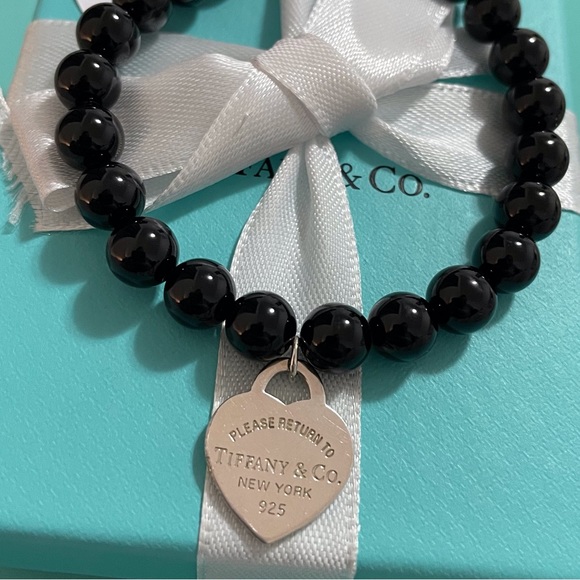 Tiffany Onyx RTT heart tag bracelet - Picture 2 of 5